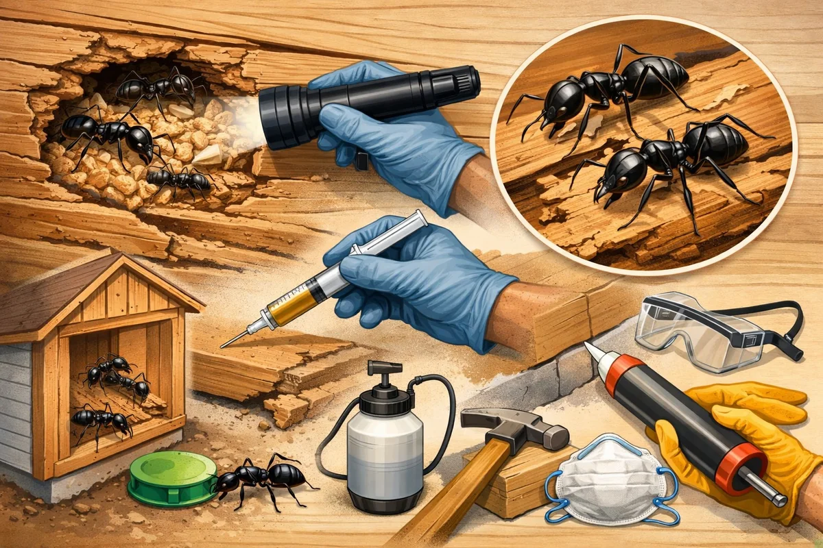 How to Get Rid of Carpenter Ants in Wood Structures: Step-by-Step DIY Guide (2026)