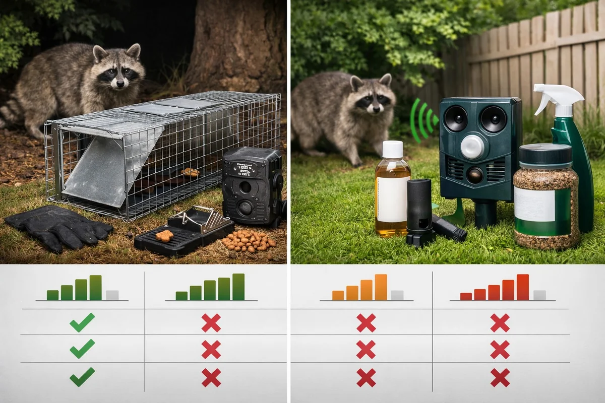 Raccoon Traps vs Repellents: Which Is More Effective? (2026 Comparison Guide)